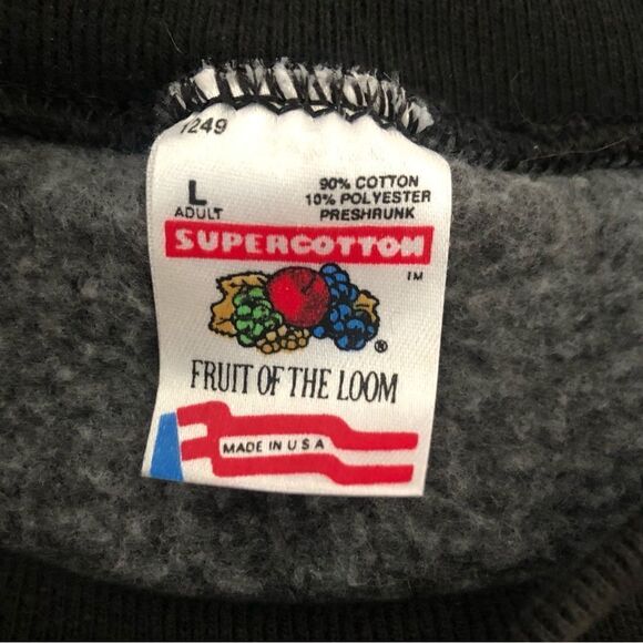 Vintage 90s Fruit Of The Loom Super Cotton Sweatshirt Size L Oakmont Golf Club - Picture 4 of 7